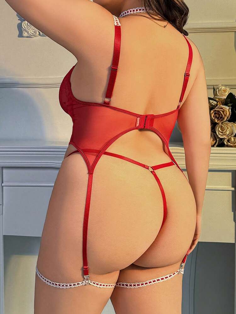 Plus Size Women's Lace Cami Sexy Lingerie