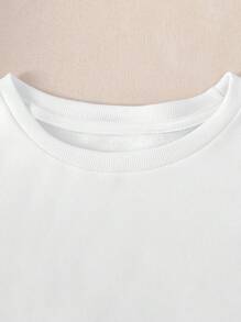 INAWLY Round Neck Long Sleeve Sweatshirt - Multicolor - View 3