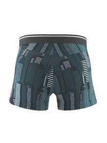 男士印花方型泳褲 - 彩色 - 查看 2