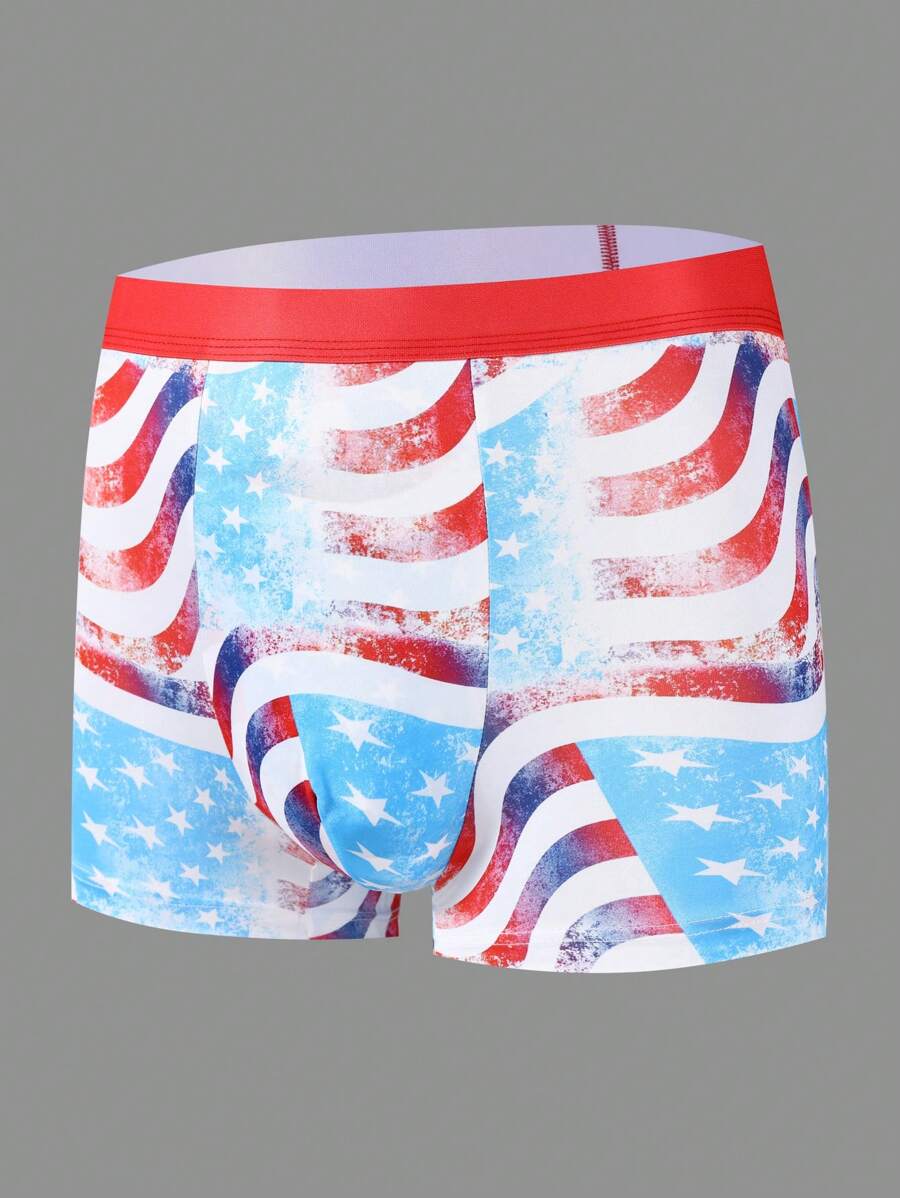 Geometric Printed Men's Underwear - Black - View 1