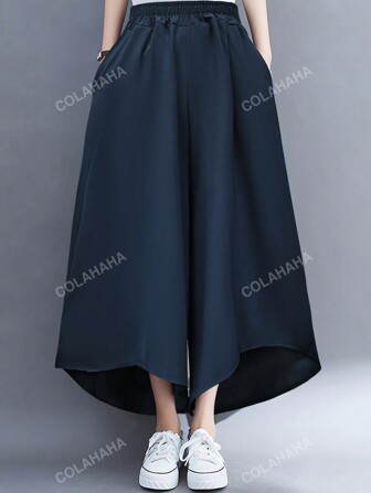 Women's Solid Wide Leg Pants