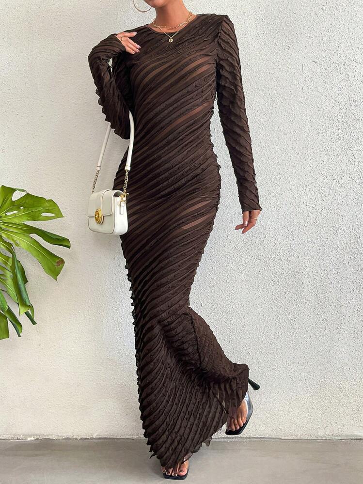 shein bodycon maxi dress Privé size features are Size:petite -medium Opulent Nightgown Style WEDTREND Women Printed Floral