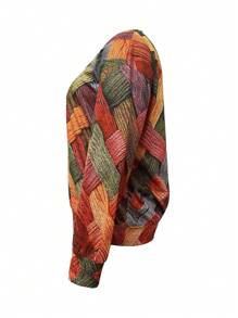 SHEIN LUNE Kích thước lớn Của phụ nữ 3D In Vòng cổ Áo nỉ - Nhiều màu - Xem 3