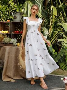 Aveloria Rosie Ladies' Floral Printed Dress With Lining Vacation Outfits Woman  - Multicolor - View 4