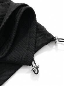 Dazy Designer 女式黑色慢跑裤，弹力下摆，时尚运动裤 - 黑色 - 查看 8