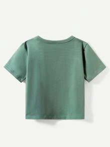 4pcs/Set Baby Boys' Casual Letter Print Round Neck Short Sleeve T-Shirt And Shorts Outfits Matching Set