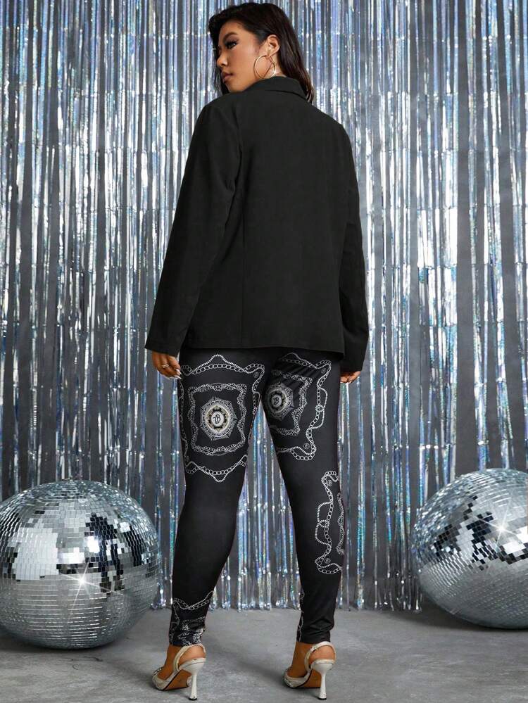 Plus Size Women's Single Button Blazer Suit Fall Cloth For Women