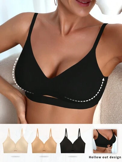 Seamless Women's Bra Set Including 3 Pieces