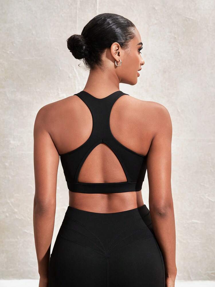 Women's Colorblock Cutout Back Sports Bra
