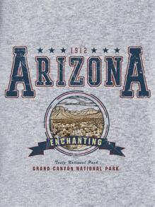 INAWLY 2 件套字母印花运动衫和慢跑裤套装，女士休闲抽绳，口袋腕长袖常规版型灰色落肩运动衫运动裤女士两件套服装，春季/秋季，休闲日常穿着