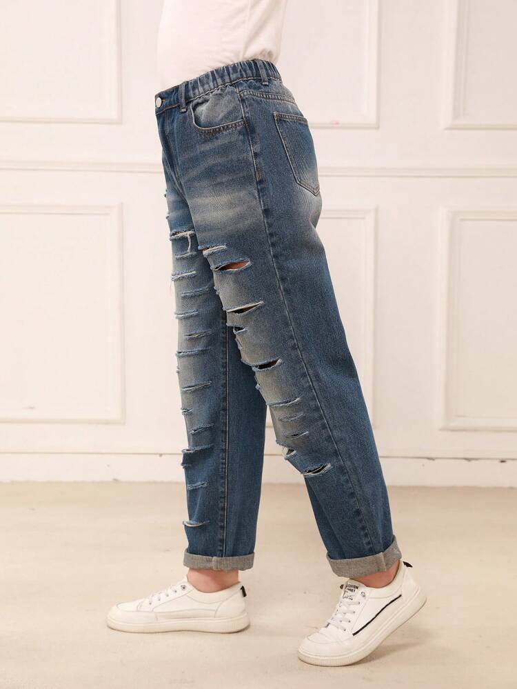 Teen Girls' Ripped Washed Jeans