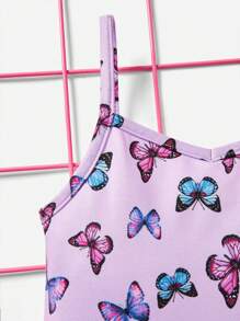 SHEIN Butterfly Patterned Baby Girl Romper