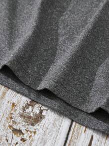 INAWLY Women's Cartoon Paw Print Printed Short Sleeve T-Shirt Graphic Tees Women Tops - Dark Grey - View 3