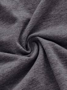 ROMWE Goth Camiseta De Calavera Con Hombros Descubiertos Para Mujer - Gris Oscuro - Ver 4