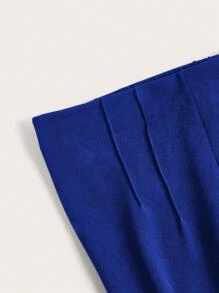SHEIN Clasi 大碼純色錐形褲 - 寶藍色 - 查看 4