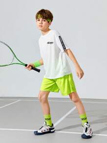 SHEIN 5入組寬鬆針織運動短褲,適用於青少年男孩 - 彩色 - 查看 19