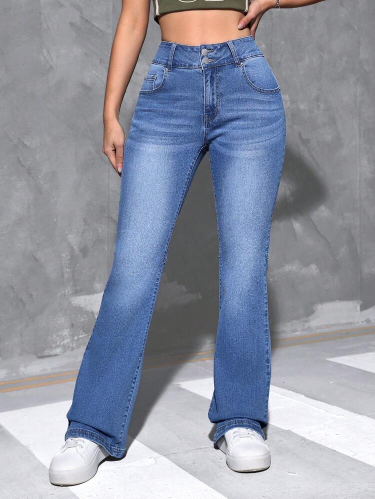 Women's Fringed Flared Jeans