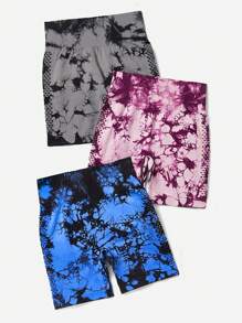 Shorts Deportivos Tie-dye - Multicolor - Ver 3