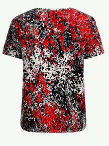 SHEIN LUNE Của phụ nữ In Ngắn tay Áo sơ mi - Nhiều màu - Xem 2