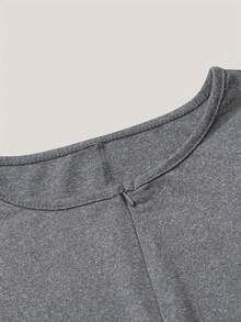 INAWLY Plus Size Women's Zip Front Long Sleeve Bodycon Jumpsuit - Grey - View 5