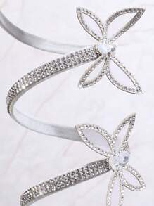 SHUZIA 女士紧身蝴蝶装饰环绕式高跟凉鞋 - 銀色 - 查看 3