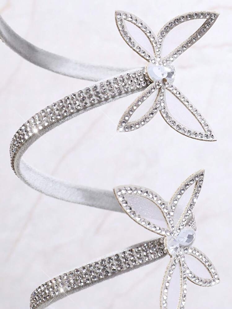 SHUZIA Sandalias de tacón alto con adorno de mariposa envolvente y estilo elástico para mujer, nuevo regalo para el Año Nuevo, el Día de San Valentín o el verano - Plateado - Añade 3