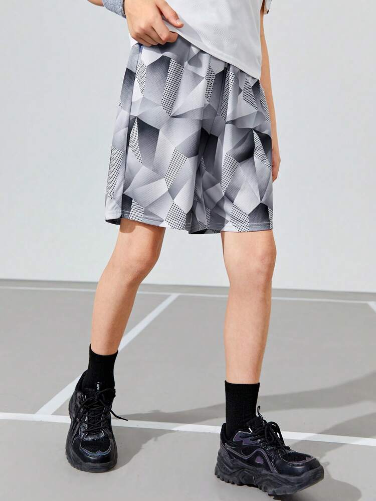 5pcs/Set Loose Knitted Sports Shorts For Tween Boys