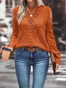 EMERY ROSE Długi Rękaw Swetry Z Odkryte ramiona Detal