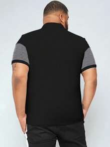 Manfinity Homme 男士撞色POLO衫 - 彩色 - 查看 2