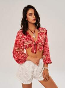 Bohemela Women's Lace Shorts For Vacation - White - View 4