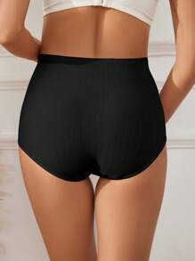 SHEIN Panty di colore solido Maternità a vita alta con bordo in pizzo - Set di 5 Lingerie per la madre