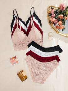 Wedding Season Women's Lace Lingerie Set - Multicolor - View 1