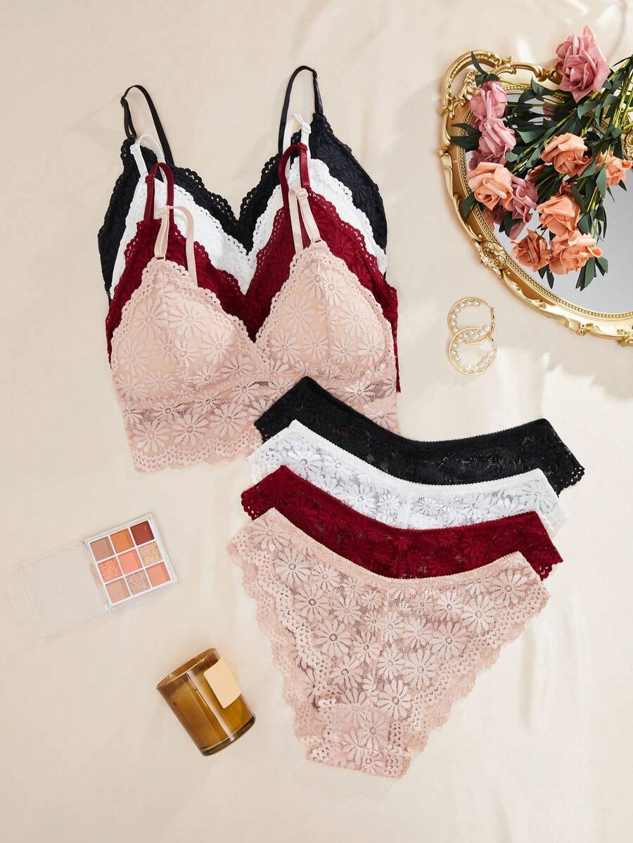 Wedding Season Women's Lace Lingerie Set - Multicolor - View 1