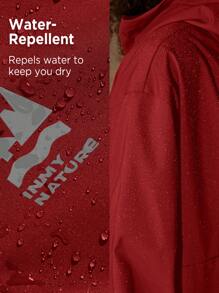 In My Nature Women's Outdoor Rain Jacket - Red - View 3