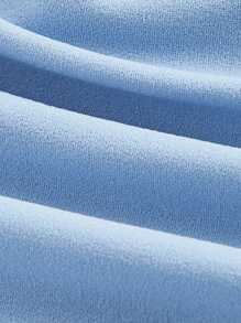 SHEIN MOD 純色褶皺領口連身裙