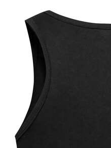 Manfinity Homme Set de 3 piezas de camisetas sin mangas de cuello redondo para hombre