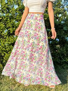 Soleia 女用休閒度假風中腰印花梭織長裙 - 彩色 - 查看 1