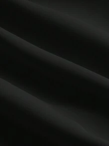 SHEIN MOD 女式雙層打褶邊背心連體褲 - 黑色 - 查看 3