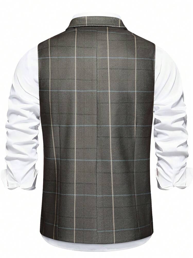 Men's Plaid Suit Vest