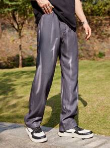 Manfinity VCAY Men's Tie-Dye Straight Leg Pants - Grey - View 1