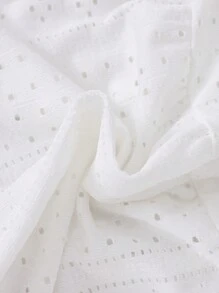 SHEIN Vintaside Kids Tween Girl White Jacquard Knit Camisole And Mini Skirt Casual 2 Pieces Set - White - View 5