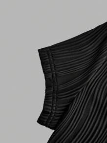 SHEIN Unity 單色紋理不對稱下擺短t恤 - 白色 - 查看 8