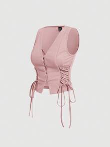 SHEIN MOD 夏季女士侧系带扣背心