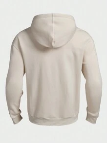 Claim Dot Áo hoodie du lịch trơn dài tay màu trơn cho nam - Màu be - Xem 2