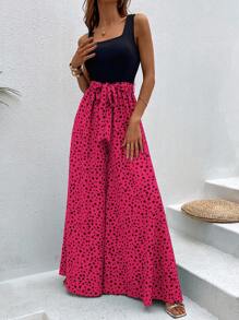 Breezaya Của phụ nữ Không tay Áo liền quần In In hoa Báo - Màu Hồng Tươi - Xem 4