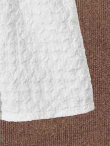 SHEIN 2pcs/Set Exploer Boys' Vacation Short Sleeve Cardigan Shirt And Shorts - White - View 5