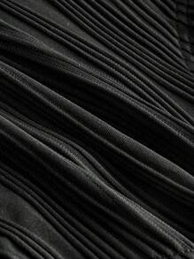 SHEIN Unity 單色紋理不對稱下擺短t恤 - 白色 - 查看 7