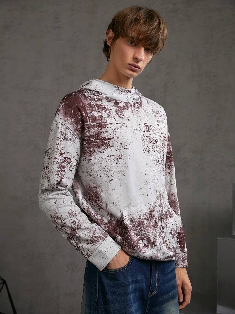 Men's Knitted Casual Long Sleeve Hooded Sweatshirt, For Fall Winter