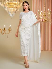 Divindia 女款金箔細節圓點印花洋裝