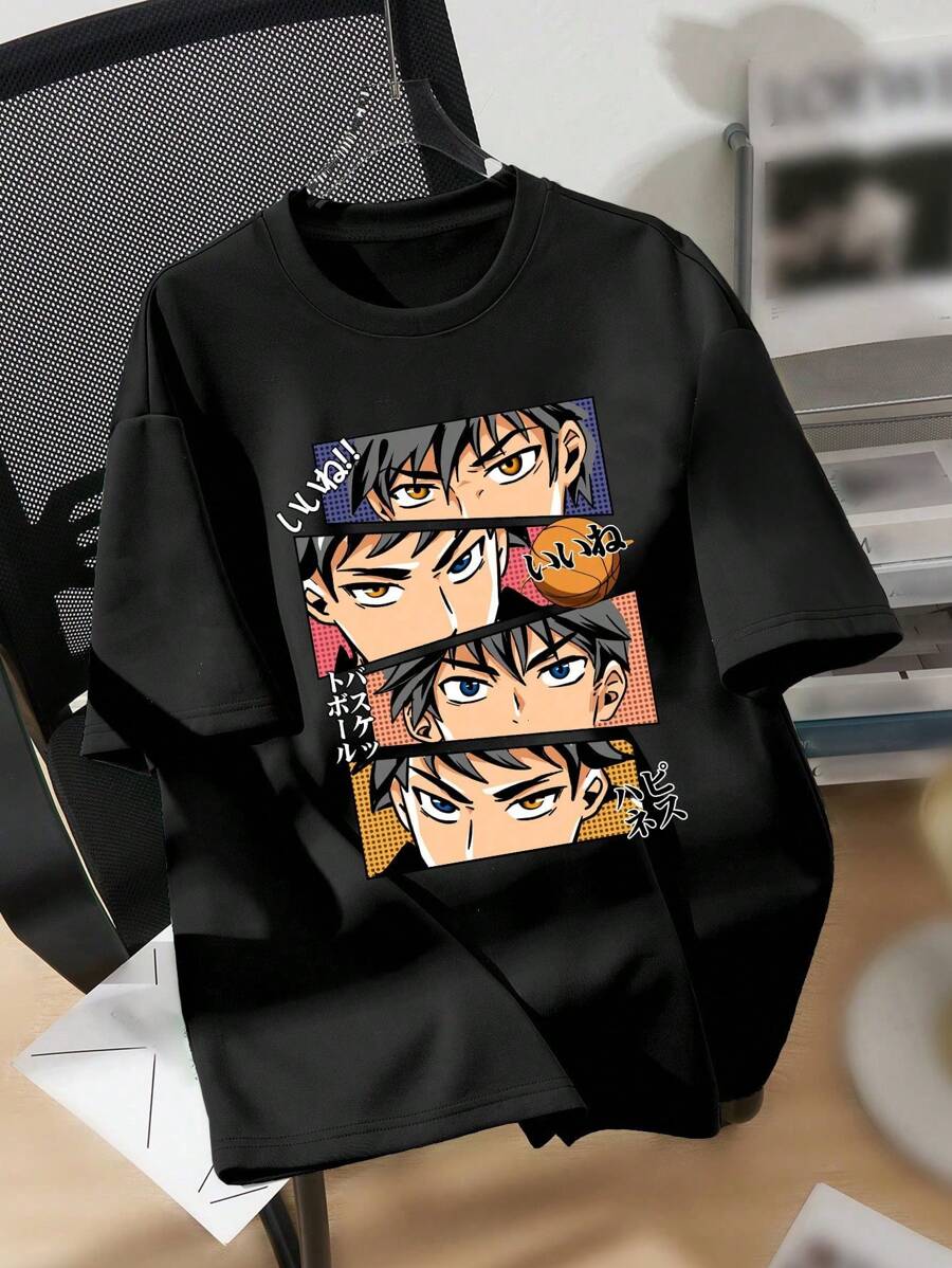 SHEIN Tween Boys' Casual Short Sleeve Round Neck T-Shirt Suitable For Summer